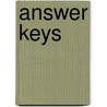 Answer Keys door Patina Lowry M. A