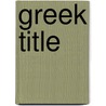 Greek Title by Obye Polybius