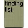 Finding List door Onbekend