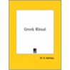Greek Ritual by W.R. Halliday
