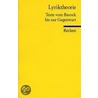 Lyriktheorie door L. Volker