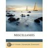 Miscellanies door Philip Henry Stanhope Stanhope