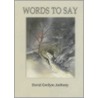 Words To Say by David Gwilym Anthony