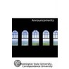 Announcements by Washington State University
