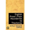 English Prose door Arthur Howard Galton