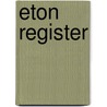 Eton Register door College Eton