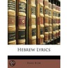 Hebrew Lyrics door Hans Busk