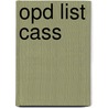 Opd List Cass door Norman Shapiro