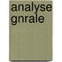 Analyse Gnrale