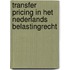 Transfer pricing in het Nederlands belastingrecht