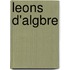 Leons D'Algbre
