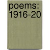 Poems: 1916-20 door Tanner Ltd Bkp Cu-Banc