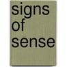 Signs of Sense door Elizabeth Friedlander