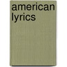 American Lyrics door Jessie Paton