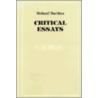 Critical Essays by Roland Barthes