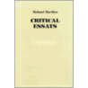 Critical Essays door Roland Barthes