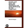 Herder Und Kant door Heinrich Meyer