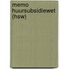 Memo Huursubsidiewet (HSW) door Onbekend