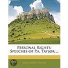 Personal Rights by Peter Alfred Taylor