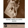 Song Miscellany door Max Spicker
