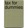 Tax For Dummies door Sarah Laing