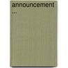 Announcement ... door . Anonymous