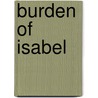 Burden of Isabel by James Maclaren Cobban