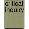 Critical Inquiry door Michael Boylan