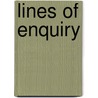 Lines of Enquiry door Niall Rudd