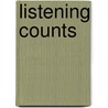 Listening Counts door Jenny Houssart