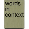 Words in Context door Takao Suzuki