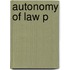 Autonomy Of Law P