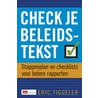 Check je beleidstekst by E. Tiggelaar