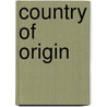 Country Of Origin door Don Lee