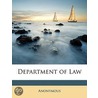 Department Of Law door Onbekend