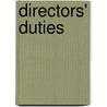 Directors' Duties door Leslie Kosmin