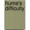 Hume's Difficulty door Donald Baxter