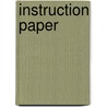 Instruction Paper by Books Group