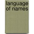 Language of Names