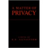 Matter Of Privacy door H.R. Silvastorm