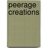 Peerage Creations door J.C. Sainty