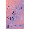 Poetry & Style Ii door Jonathan Allen