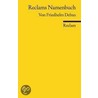 Reclams Namenbuch door Friedhelm Debus