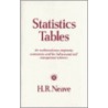 Statistics Tables door Henry R. Neave