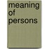 Meaning Of Persons