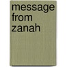 Message From Zanah by Sonia Grey