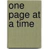 One Page at a Time door Pat Carr