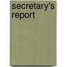 Secretary's Report by Unknown