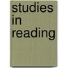 Studies in Reading by J.W. Searson