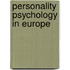 Personality psychology in europe